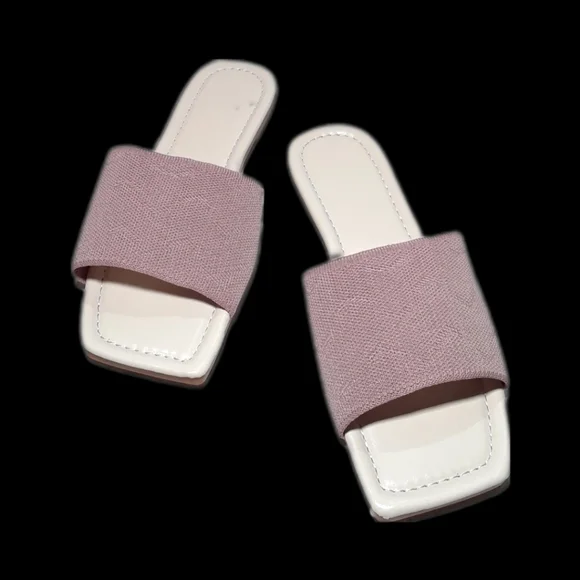 Sandals Women Shoes Slip-On Lightweight Casual Vacation Stretch Pink Shoes 7.5 - Picture 13 of 14